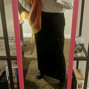 Black Ankle Length Winter Skirt